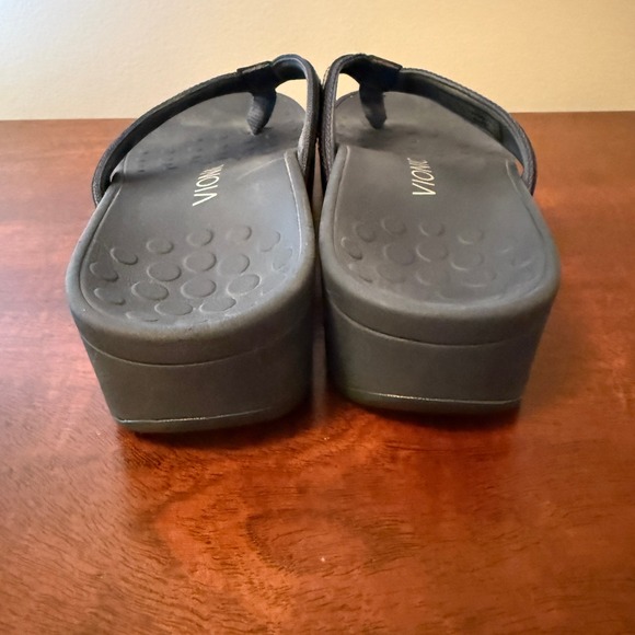Vionic High Tide Platform Sandals Navy Women's Size 6 Orthotic Flip Flops - Picture 4 of 6